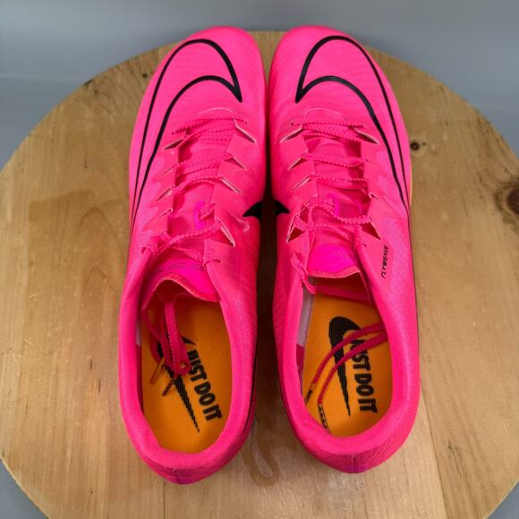 Nike Air Zoom Maxfly Men's Size 15 Pink Sprint Track Spikes Flyweave Secure Fit - Picture 5 of 9